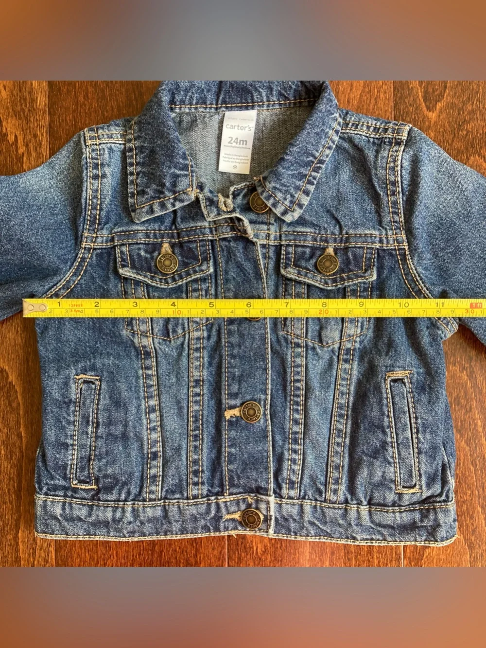 Carter’s Blue Denim Jean jacket Baby Boy Girl fall Coat 2T 2 Year 24 Months